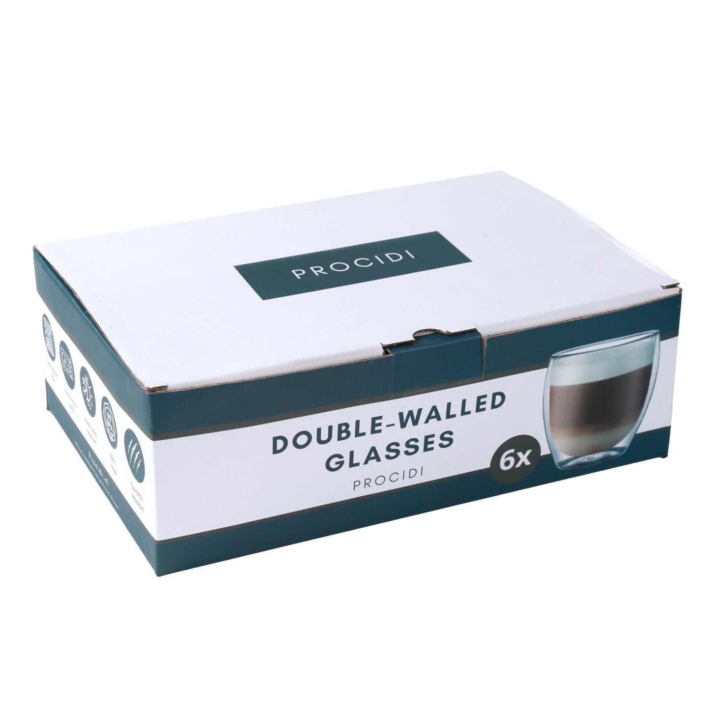 Procidi® Dubbelwandige Glazen - 6 stuks - 250 ml - Procidi\