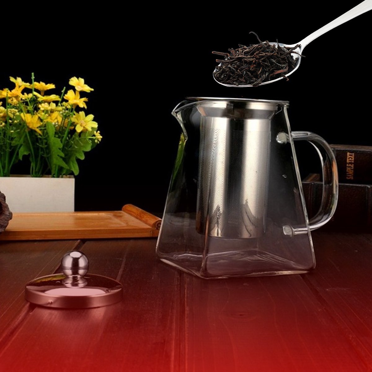 Procidi® Glazen Theepot met Filter - Theekan met Infuser - Dubbelwandig Borosilicaat Glas - Thee Thermoskan - Koffiekan 750 ML - Teapot - Procidi\